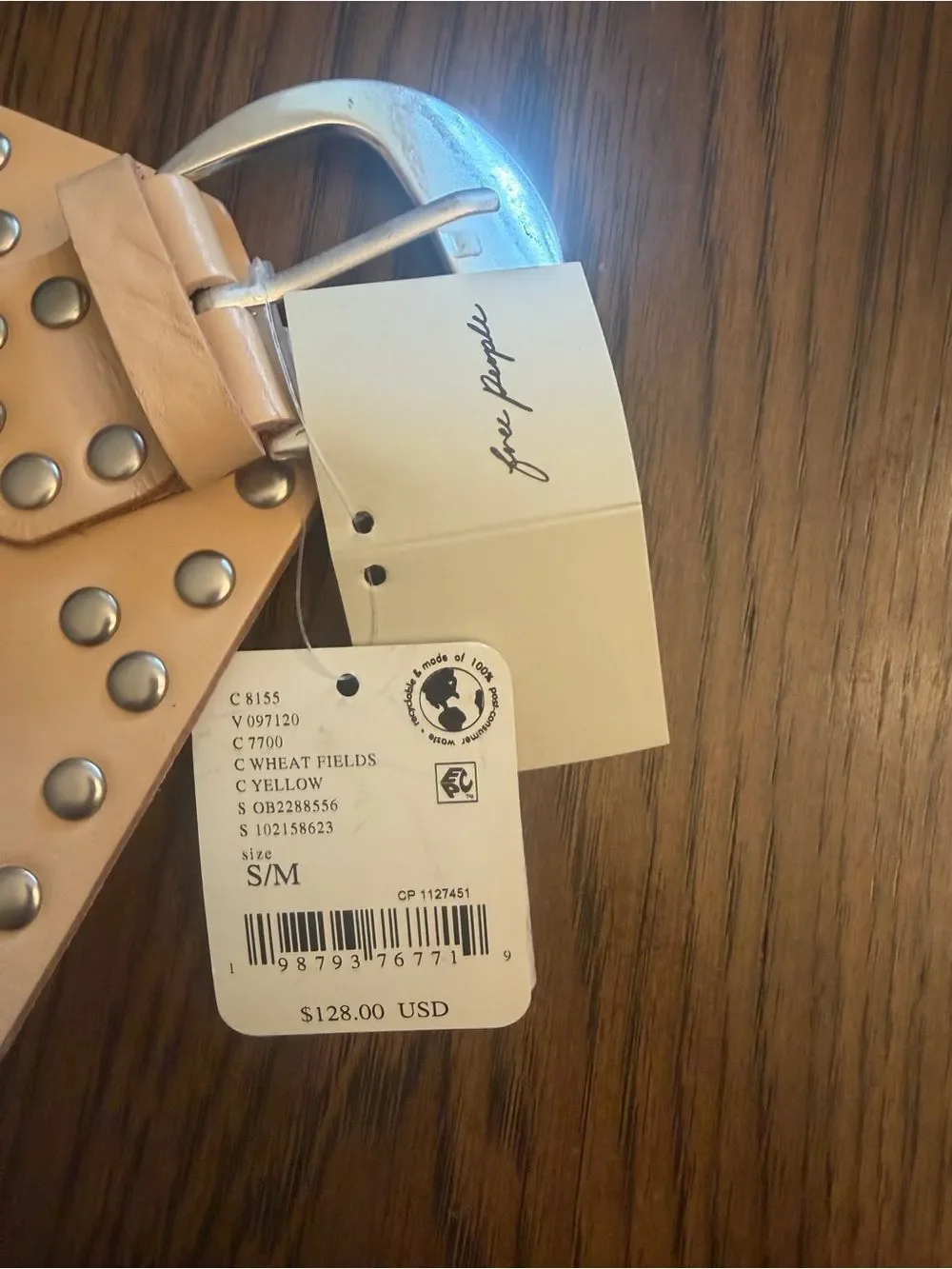 Free People beige leather